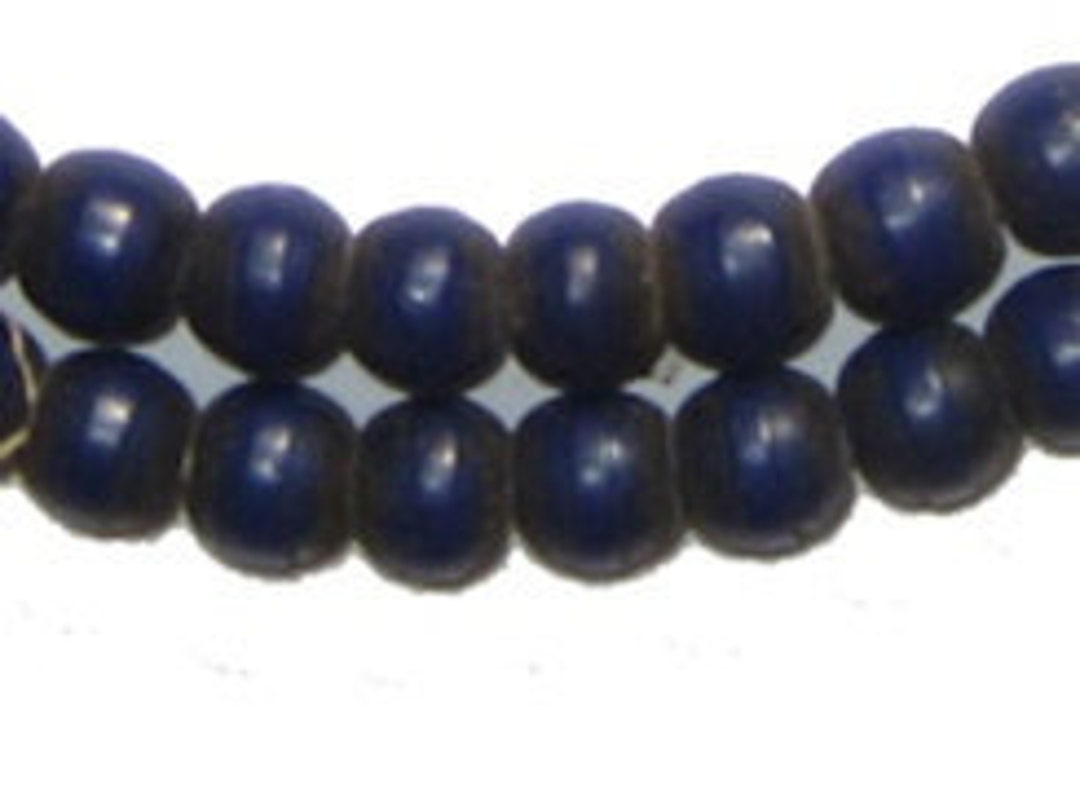 Padre African Trade Beads Blue Antique Ethiopian 25 Strand PADR-RND-BLU ...