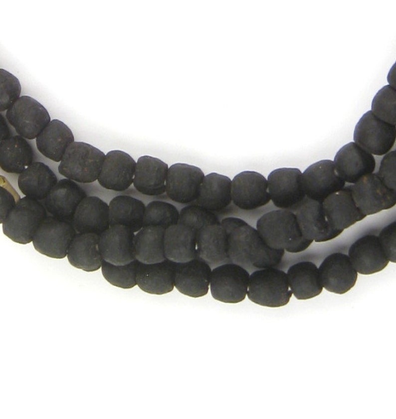 Black Recylced Glass Beads
