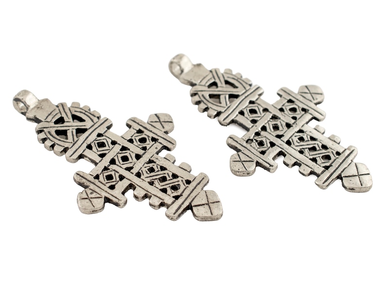 Ethiopian Coptic Cross: Coptic Cross Pendant Silver Coptic Cross Christian Cross Axum Aksum Cross Ethiopian Cross (PND-CSL-583) image 5