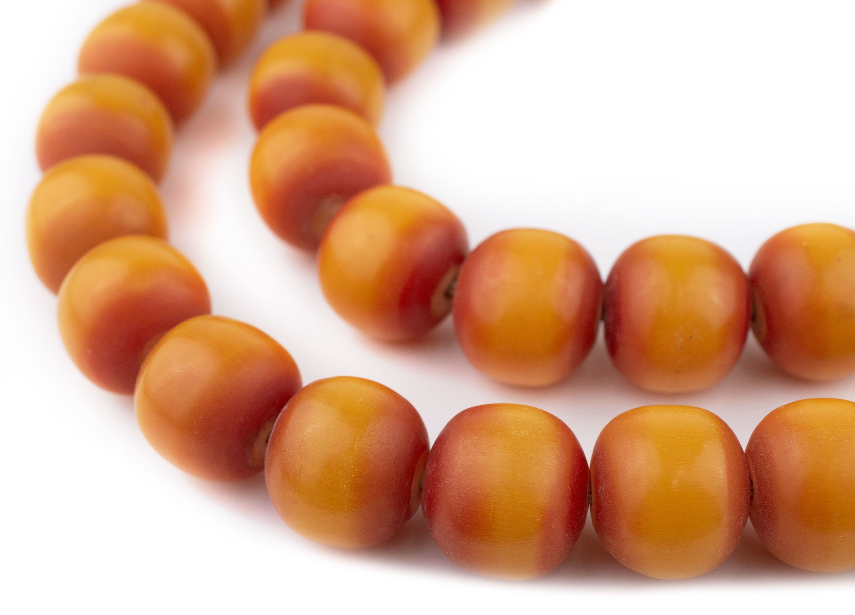 Large Ethiopian Simulated Amber Beads Ethiopia African Trade Bead
