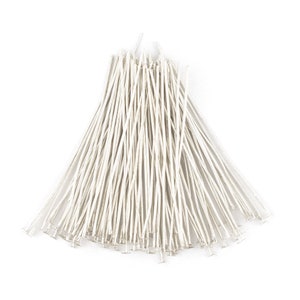 May include: A large bundle of silver head pins, used for jewelry making and crafting.