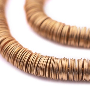 800 Gold Flat Disk Heishi Beads 8mm: Ethnic Metal Beads Metal Spacer Beads Handmade Brass Beads 8mm Brass Beads Flat Shaped Beads