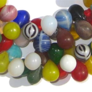 130 Mali Wedding Beads - Small African Trade Beads - African Glass Beads - Jewelry Making Supplies - Made in Mali ** (mali-wedding-203)