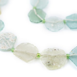25 Circular Disk Graduated Ancient Roman Glass Beads 9-16mm: Flat Roman Glass  Ethnic Glass Beads Glass Flat Beads