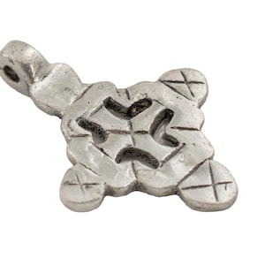Ethiopian Coptic Cross Small - African Pendant - Silver Cross Pendant - Authentic Ethiopian Pendant - Made in Ethiopia (PND-CSS-510)