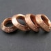 Copper Ethiopian Wollo Rings 18mm Set of 4 African Large Hole Handmade
