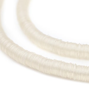 2000 Clear Vinyl Phono Record Beads 6mm: African Waist Beads Vulcanite Beads Handmade Vinyl Beads Vinyl Disk Beads Ghanaian Vinyl Beads