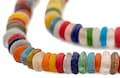 100 Recycled Glass Beads - African Beads - Medley - Ghana Disk Beads - Fair Trade - Wholesale - Made in Africa (RCY-DISK-MIX-605)