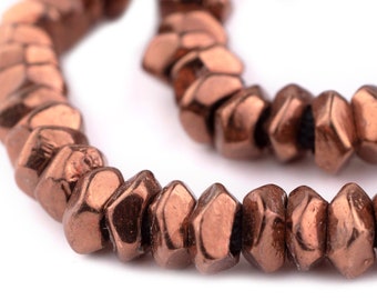 85 Perline ad anello sfaccettate in rame da 10 mm: Perline etniche in metallo Perline distanziatrici in metallo Perline grandi in rame Perline a forma di anello Perline in rame da 10 mm Perline fatte a mano