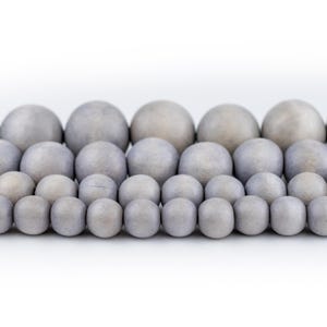 Lichtgrijze houten kralen: rond natuurlijk houten 6 mm 8 mm 10 mm 12 mm 16 mm 20 mm boho-afstandhouders Hoge kwaliteit voor ketting/armband woondecoratie, snelle S&H