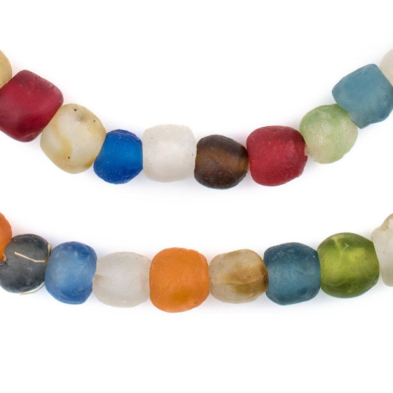 60 Multicolor Recycled Glass Beads 9mm EcoFriendly Beads Etsy