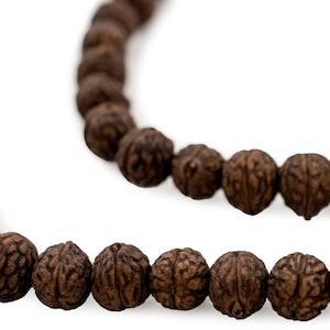 110 Bodhi Seed Prayer Beads: Tibetan Style Beads Wood Prayer Beads Seed Shaped Beads Nepal Wood Beads Bodhi Seed Beads Organic Beads