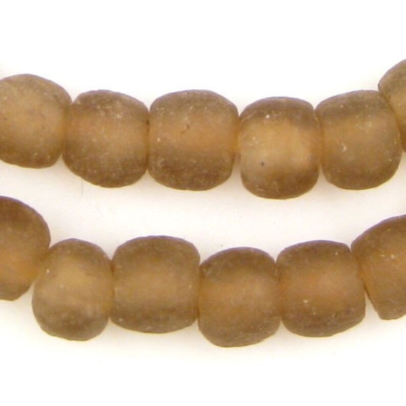 50 Mocha Brown Recycled Glass Beads African Tribal Beads Etsy