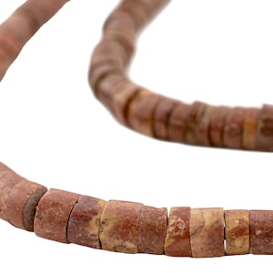 140 Bauxite Beads - African Trade Beads from Ghana - Natural Stone Beads - Eco-Friendly Beads ** (BAUXITE-201)