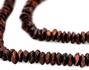 Anelli sfaccettati in rame anticato, 7 mm, filo da 8,5 pollici, forniture artigianali di alta qualità per la creazione di gioielli.