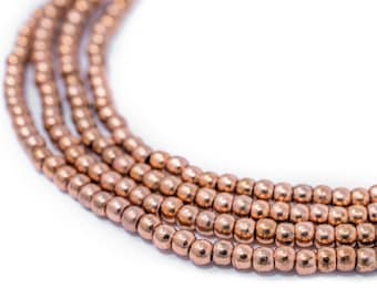250 Kupfer Rocailles 3 mm: Metall Spacer Beads Ethnische Metallperlen Ethnische Kupferperlen Kupfer Runde Perlen 3mm Kupferperlen Kupfer Kugel Perlen