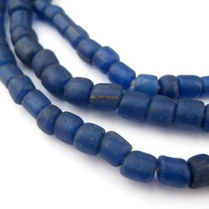 115 Cobalt Blue Java Glass Beads - Glass Spacer Beads - Small Glass Beads - Blue Nugget Beads - Blue Spacer Beads (JVA-RND-BLU-104)