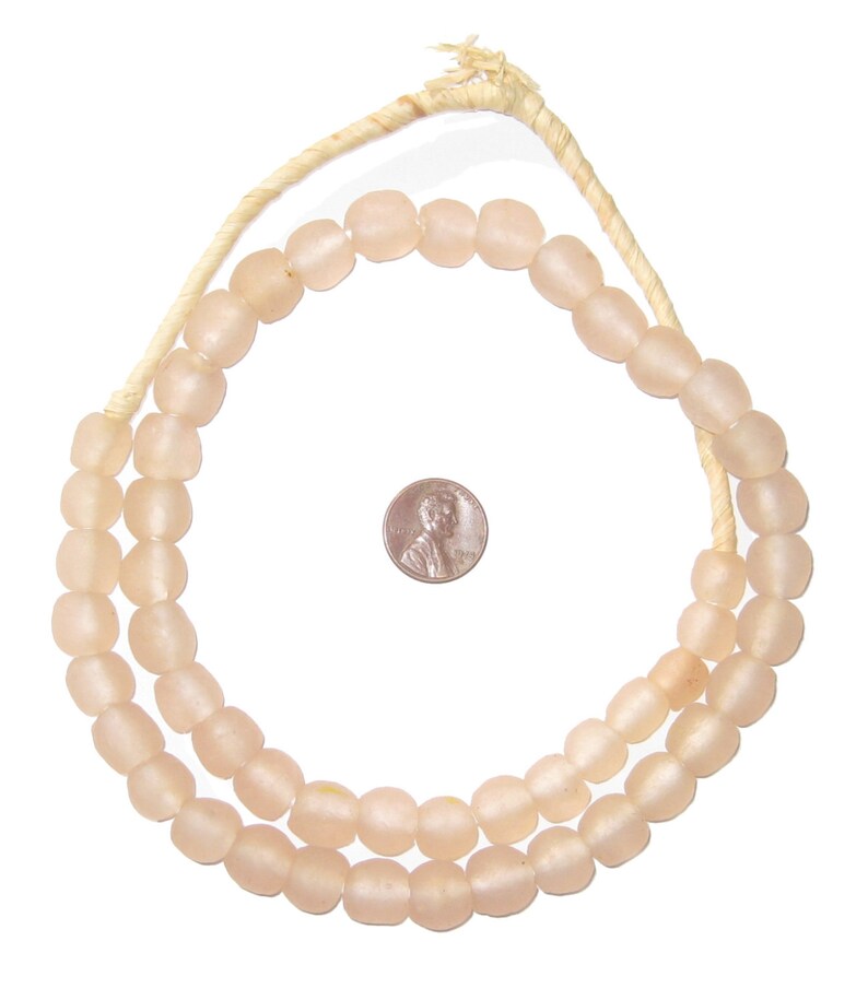 50 Pink Recycled Glass Beads 11mm Wholesale African Glass Etsy