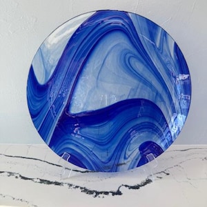 皿・プレート Fused glass platter beauty artist made Fused Glass Art Platter - Etsy
