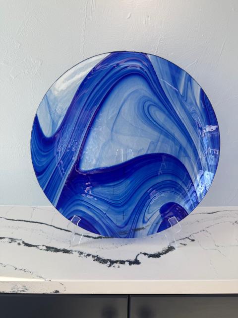 皿・プレート Fused glass platter beauty artist made 食器・キッチン用品 Fused glass platter beauty artist made