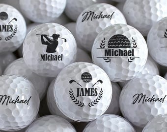 Custom Golf Ball with Name/Monogram Golf Ball/Golf Lover Ball Gift/Golf Accessories/Fathers Day Golf Gift/Sports Gifts for Him/Golfer Gift