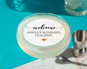 Personalized Wedding Drink Toppers, Wedding Cocktail, Custom Wedding Cake Toppers, Bulk Wedding Favors, Party Decor, Wedding Cupcake Toppers