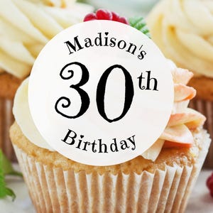 Edible Garnish Toppers for Birthday/Cocktail Accessories & Bar Supplies/Personalized Drink Toppers/Birthday Party Decor/Birthday Cake Topper