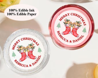 Edible Drink Toppers Christmas Cocktail Toppers Edible Christmas Wedding Birthday Bachelorette Party Decors Holiday Cocktail Garnish Favors