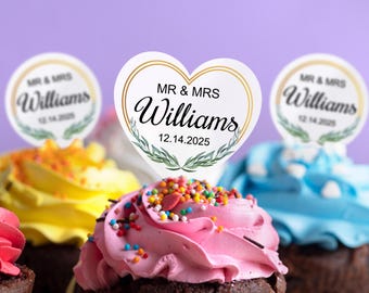 Adornos para cupcakes de boda al por mayor, adornos para bebidas en grandes cantidades, adornos comestibles para cócteles, cenas de ensayo, decoración de bodas y adornos para tartas de boda.