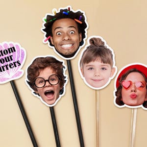 Personalized Face Cocktail Stirrers, Photo Drink Stirrers, Funny Birthday Decor, Custom Logo Stir Sticks, Party Decor, Acrylic Swizzle Stick