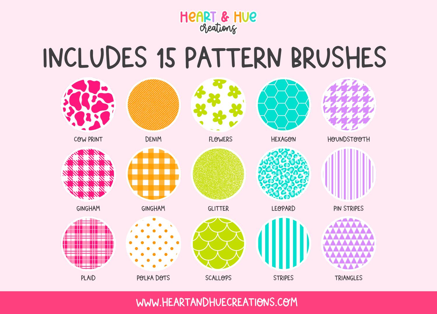 Seamless Pattern Toolkit for Procreate | Seamless Pattern Templates ...