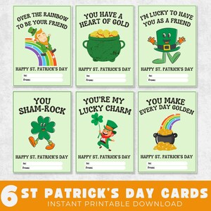 Cartes imprimables de la Saint-Patrick pour l'école, jolies cartes de compliments pour la Saint-Patrick, cartes de la Saint-Patrick, Vous êtes mon porte-bonheur Shamrock