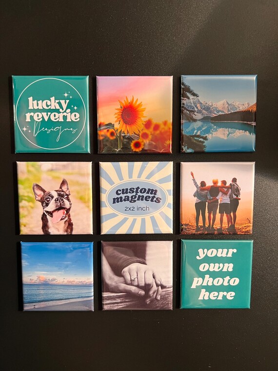 Custom Photo Magnets, Personalized Fridge Magnet, 2x2" Custom Photo Magnet, Personalized Gift Idea, Gift For Couples, Holiday, Birthday