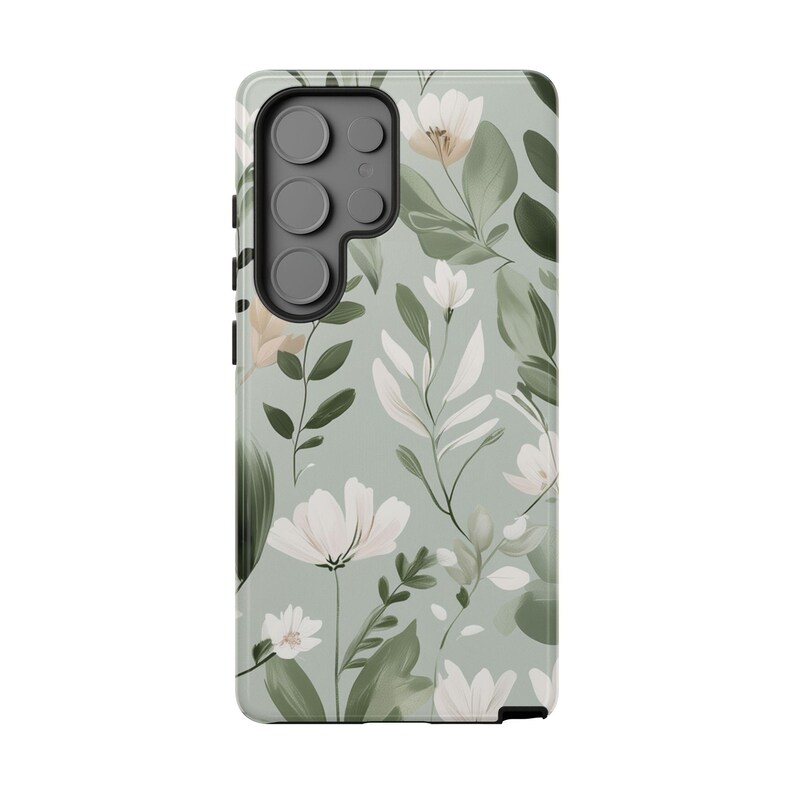 Custom Floral Pastel Green Phone Case With Dual Layer Protection custom-floral-pastel-green-phone-case-with-dual-layer-protection