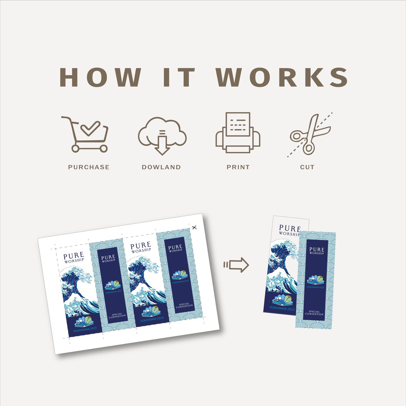 JW Convention 2025 Yokohama Japan Pure Worship Printable Bookmarks JW ...