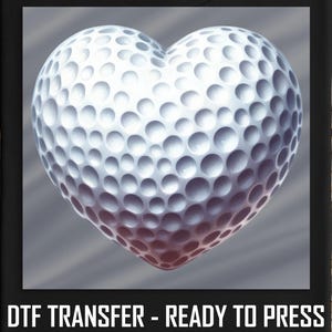 Golf Heart DTF Transfer: Ready to Press Design