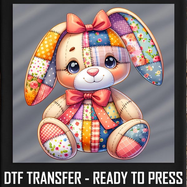 Patchwork Rabbit Teddy Patchwork Bunny - Etsy