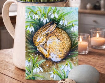 Easter cards watercolor, Easter card, greeting cards, rabbit picture, small greeting, greeting cards, beautiful postcard, Easter decoration, spring decoration