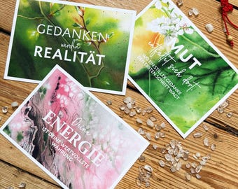 Juego de tablero de visión, tarjetas de atención plena, tarjetas de afirmación, tarjetas motivacionales, regalo espiritual, postales con citas, juego de postales con citas