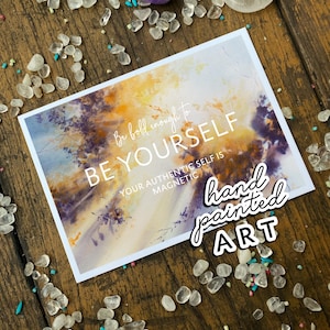 Cartolina Mindset "Sii te stesso" Cartolina Affermazione Detto Carta per Regalo Motivazione Auto-realizzazione potenti citazioni motivazionali
