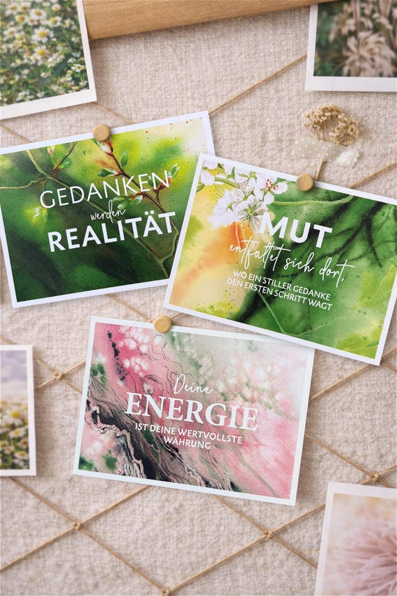 Vision Board Set, Vision Board Ideen, Affirmationskarte, Achtsamkeitskarten, Vision Board Sprüche, Visionboard Inspo, Spirituelle Karten