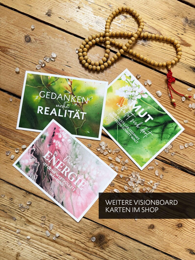 Vision Board Ideen, Vision Board Sprüche, Affirmationskarte
