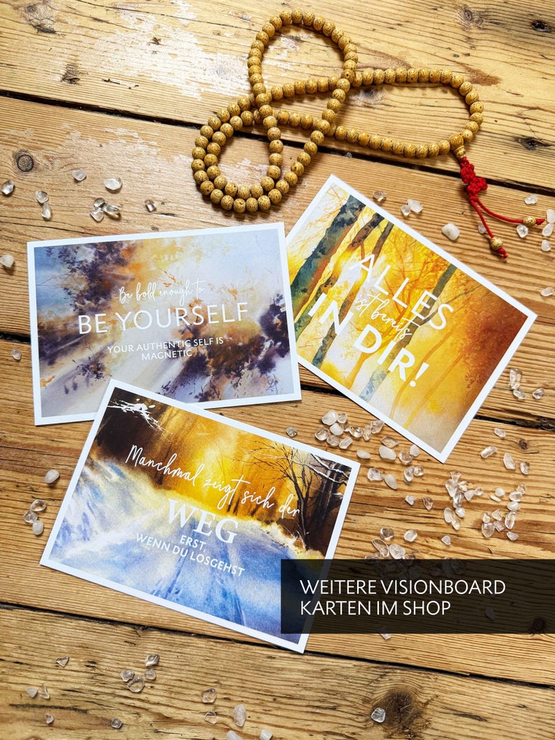 Vision Board Ideen, Vision Board Sprüche, Affirmationskarte