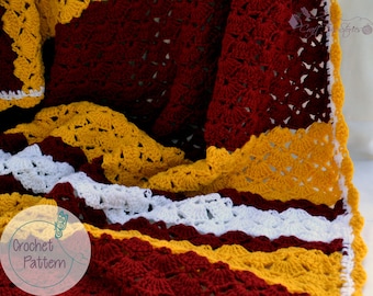 Favorite Sports Team Crochet Blanket Pattern, Crochet Patterns, PDF, Instant Download, Printable Blanket Pattern, Crochet Gifts, DIY Crafts