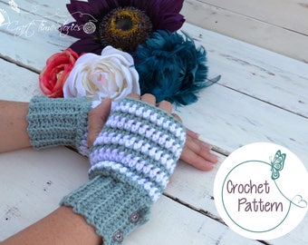 Winter fashion gloves, fingerless gloves, festival fashion, women crochet pattern, PDF, crochet glove pattern, Instant download, mittens