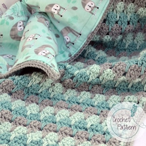 Sloth Crochet Baby Blanket Pattern Reversible Baby Blanket Crochet Pattern Baby Blanket PDF Crochet Fabric Blanket Instant Download Etsy