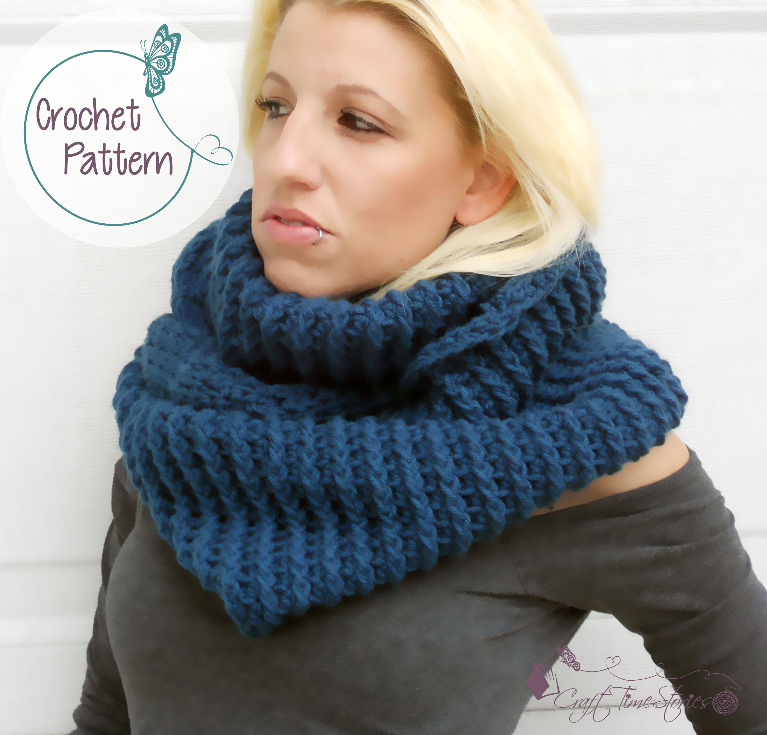 17+ Crochet Cowl Pattern Free Crochet Cowl Pattern for Women, PDF, Crochet Scarf Pattern, Crochet