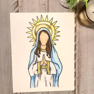 Our Lady Queen of Heaven & Earth | Catholic Print | Patron of Eternal Salvation