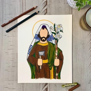 St. Joseph | Catholic Print | Patron Saint of Fathers, Families, the Universal Church