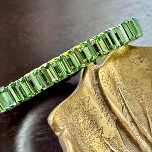 Green Peridot Rhinestone Pet Collar – Exclusive Luxury - Breakaway cat collar, Kitten collar, Small dog collar, Plush velvet cat collar.